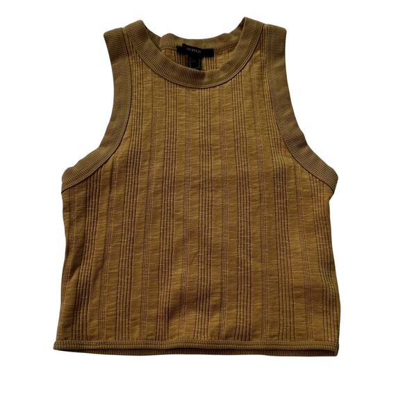 Forever 21 Brown Ribbed Sleeveless Crop Top Women's Size Small | 42-34-2 - Picture 3 of 6